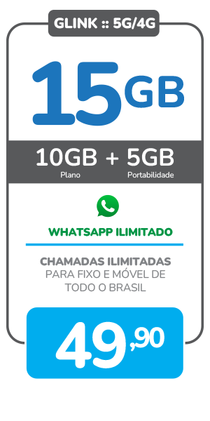 Plano móvel 15GB